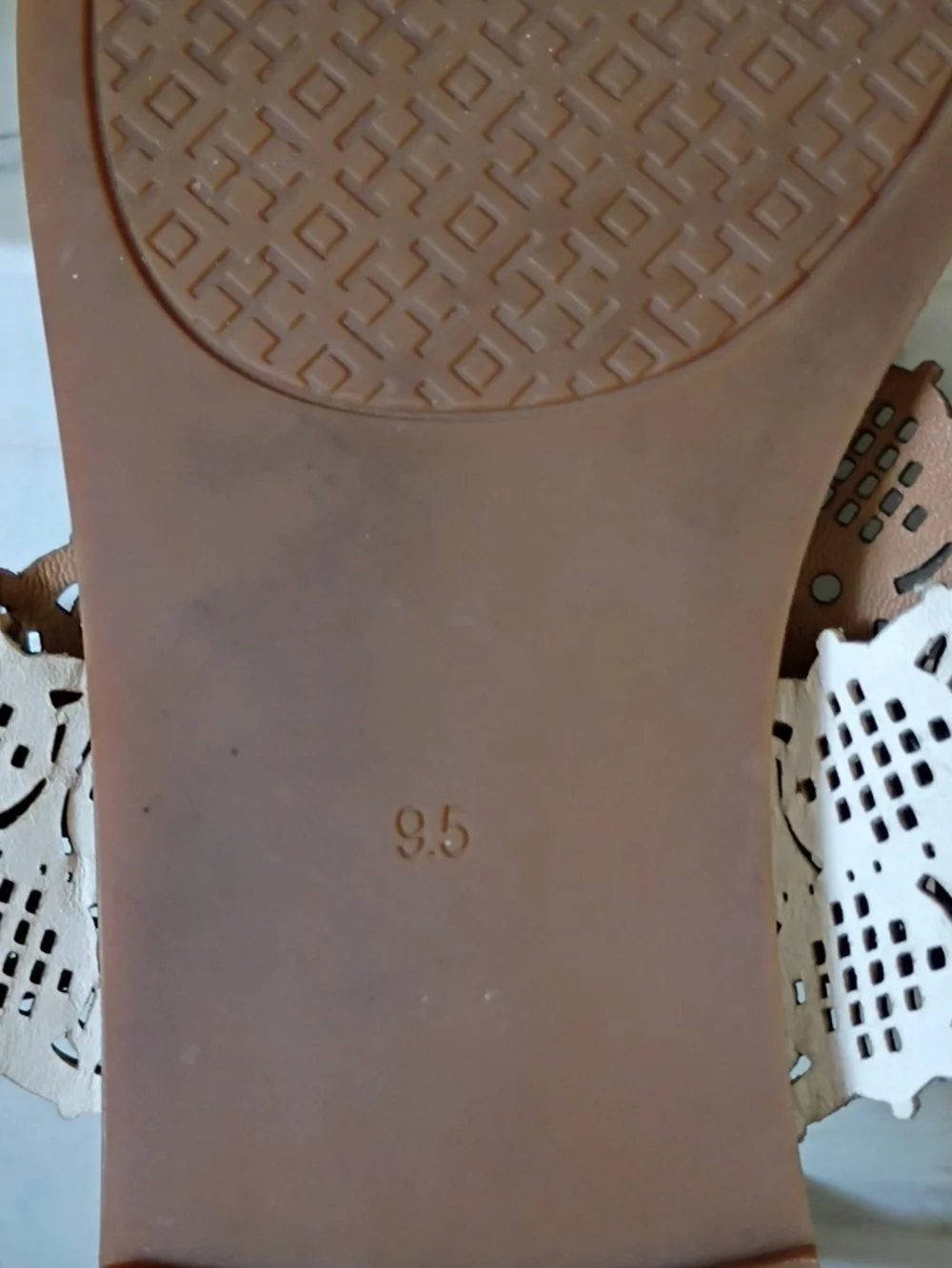 Tory Burch Women’s White Laser-Cut Thong Sandals